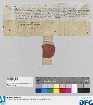 Johannes, Herzog von Lothringen, Brabant und Limburg, Graf von Hennegau, Holland und Seeland, Herr von Friesland, bestätigt den Empfang des von der Stadt Nürnberg alljährlich zu leistenden Jus und bekräftigt die von den Vorgängern gegebenen Handelsprivilegien der Nürnberger Kaufleute.