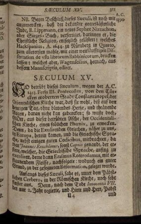Sæculum XV.