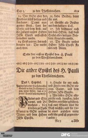 Die ander Epistel des H. Pauli zu den Thessalonichern.