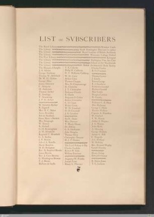 List of subscribers