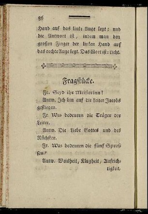 Fragstücke.