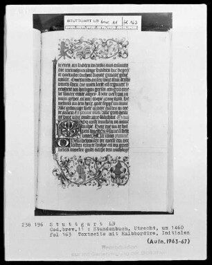 Niederländisches Stundenbuch (Handschrift der Brüder vom gemeinsamen Leben) — Mischwesen, Folio 163verso
