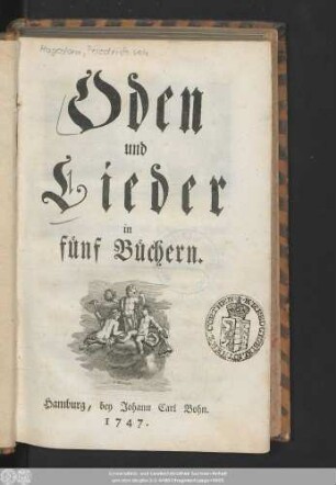 Oden und Lieder : in fünf Büchern
