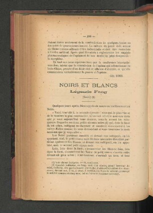 Noirs et Blancs. Légende Fang. (Suite) (1).