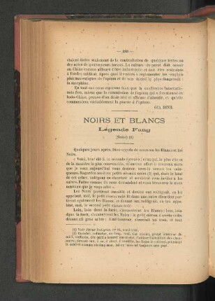 Noirs et Blancs. Légende Fang. (Suite) (1).