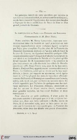 La participation de Pajou a la Fontaine des Innocents