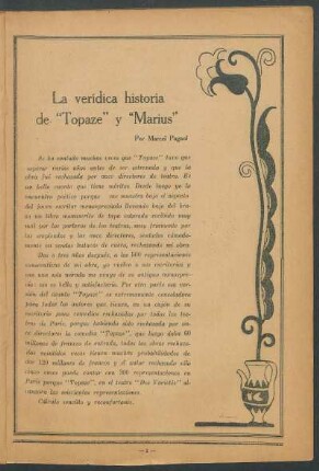 La verídica historia de "Topaze" y "Marius"