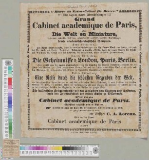 Grand Cabinet academique de Paris