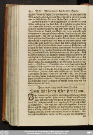 Verantwortung des dritten Buchs Vom Wahren Christenthum.