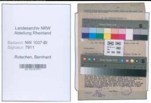 Entnazifizierung Bernhard Rotschen , geb. 04.03.1888 (Vollziehungsbeamter)