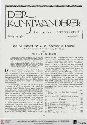 2: Die Auktionen bei C. G. Boerner in Leipzig : das Rembrandtwerk der Sammlung Davidsohn