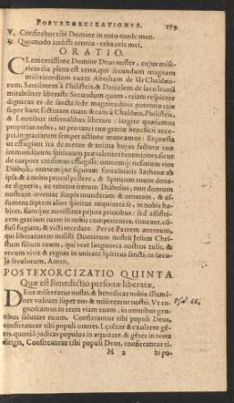 Postexorcizatio Quinta Quae est Benedictio personae liberatae.
