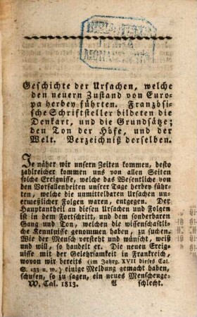 Historischer Calender. 1813