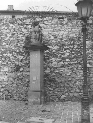 Fleischer-Brunnen (Brunnen); Frankfurt, Deutschherrnufer 2, Große Rittergasse 116, Haus der Jugend