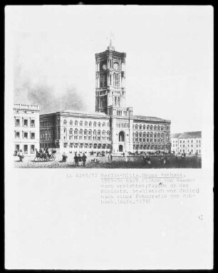 Berlin-Mitte, Neues Rathaus, 1861-70 nach Plänen von Waesemann errichtet; Fassade an der Königstraße