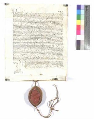 Notariatsinstrument über Vollzug des päpstlichen Mandats vom 8. November 1470 über Übergabe der Pfarrkirche Witzishofen an Kloster Wiblingen