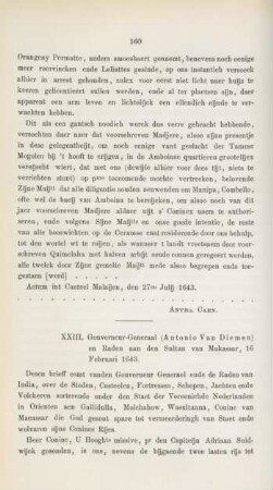 XXIII. Gouverneur-Generaal (Antonio Van Diemen) an Raden ..., 16 Februari 1643