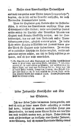 Ueber Indianische Kundschafter und über das Skalpieren.