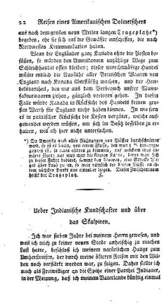 Ueber Indianische Kundschafter und über das Skalpieren.
