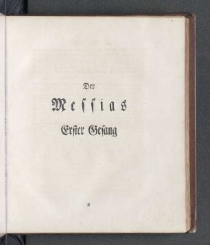 Der Messias Erster Gesang