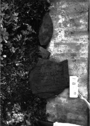 Grabstein 1808 (Index: 100096445) Zustand: Fragment Beschreibung: Fragment: Grabstein 1808