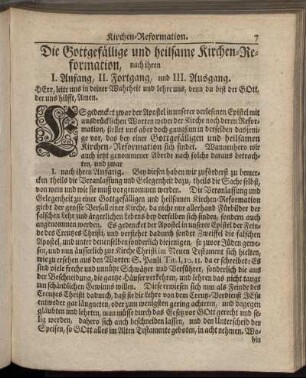 Die Gottgefällige und heilsame Kirchen- Reformation, ...