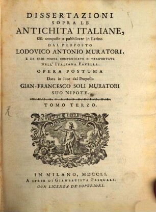 Dissertazioni Sopra Le Antichità Italiane, 3