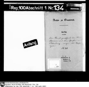 Streit der Stadt Bremen und der Grafen von Oldenburg wegen des Weserzolls (Druckschrift)