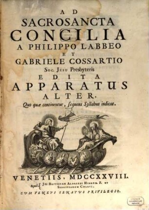 Sacrosancta Concilia Ad Regiam Editionem Exacta, [23]. Apparatus Alter