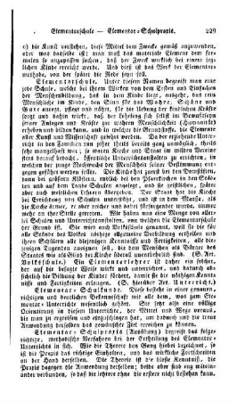 Elementar-Schulpraxis, (Ausübung)
