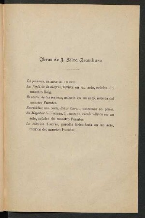 Obras de J. Silva Aramburu