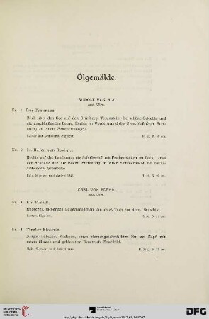 Ölgemälde (Nr. 1-178)