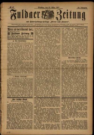 Ausgabe vom Dienstag, den 23. März 1897.
