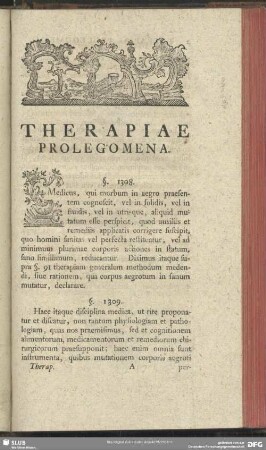 Therapiae Prolegomena
