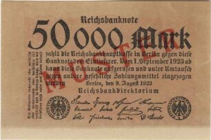 50000 Mark - Muster