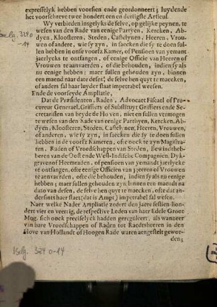 Extract uyt de Resolutien van de Heeren Staten van Hollandt ende West-Vriesland, genomen in haer Ed Groot Mog. Vergaderinge, Op Vrydagh den 23 December 1689