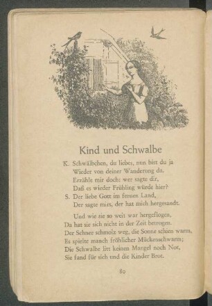 Kind und Schwalbe