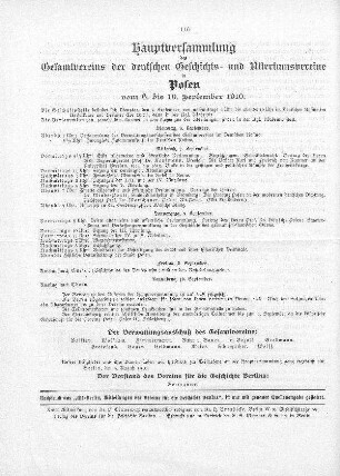 Hauptversammlung des Gesamtvereins der deutschen Geschichts- und Altertumsvereine