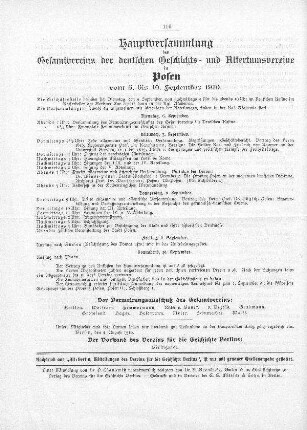 Hauptversammlung des Gesamtvereins der deutschen Geschichts- und Altertumsvereine