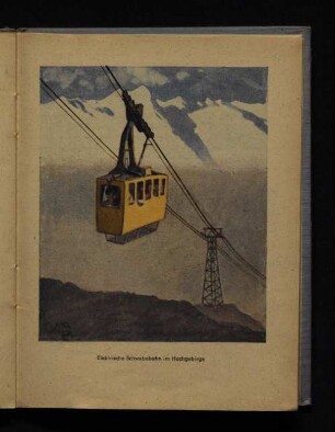 Elektrische Schwebebahn im Hochgebirge