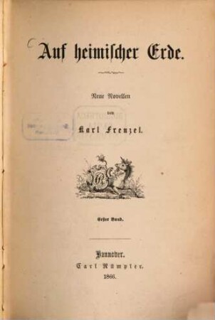 Auf heimischer Erde : Neue Novellen, 1