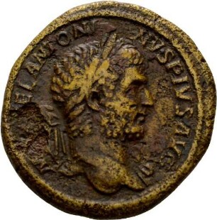 Sesterz des Caracalla mit Darstellung einer Opferszene