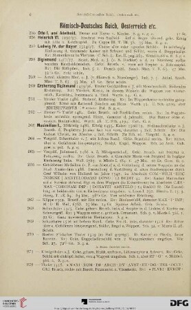 Römisch-Deutsches Reich, Oesterreich etc. (Nr. 255-503)