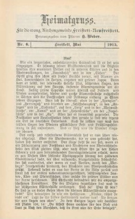 6.1915: Heimatgruß