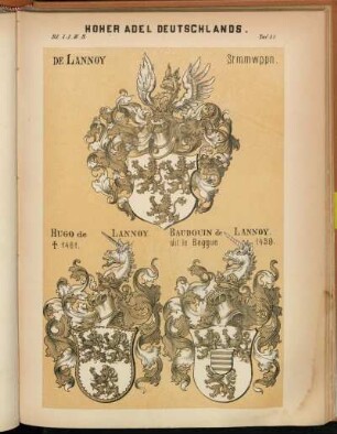 Taf. 81. De Lannoy Stmmwppn. - Hugo de Lannoy. - Baudouin de Lannoy.