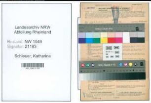 Entnazifizierung Katharina Schleuer , geb. 05.09.1902 (Ordensschwester)