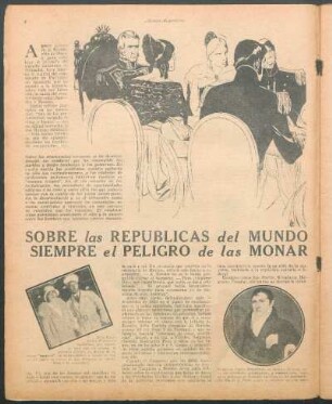 Sobre las repúblicas del mundo existio siempre el peligro de las monarquías : Consideraciones de actualidad por Ramón Garasa