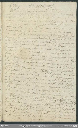 Eigenh. Briefkonzept von August Wilhelm von Schlegel an Henry T. Colebrooke, Bonn, 1820