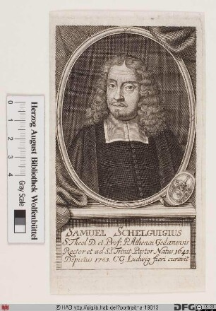Bildnis Samuel Schelwig (lat. Schelguigius)