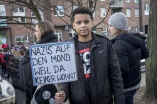 Hamburg, Pferdemarkt, Schanzenviertel, St. Pauli. 24.03.2019. Schüler der Ida-Ehre Schule dmonstrieren gegen Bespitzelung durch die AFD. Di Rechtspartei hatte Schüler aufgefordert, kritische Lehrer zu melden